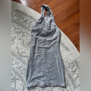 Elegant Gray Sequin Dress